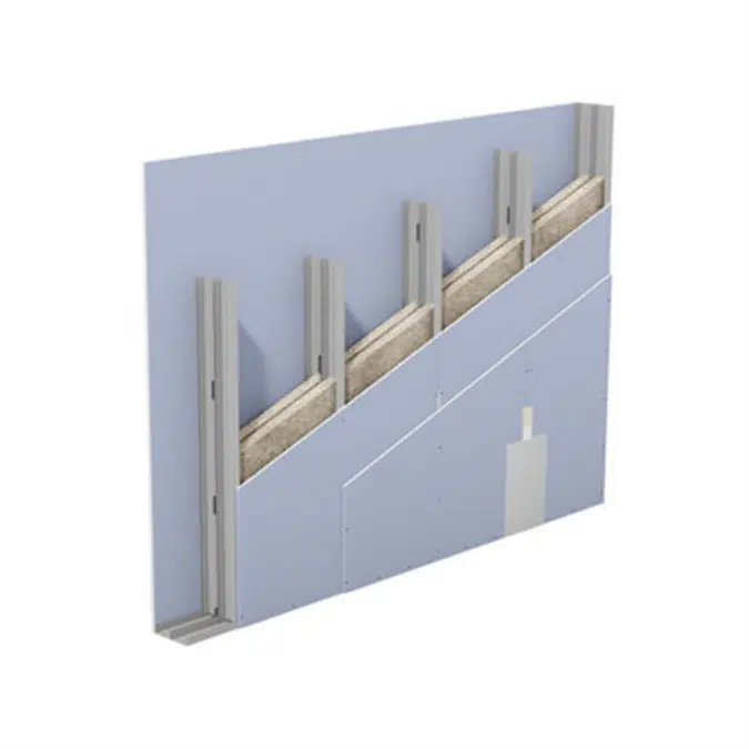 W115.de – Knauf Metal Stud Partition – Double metal stud frame, double-layer cladding