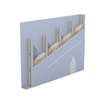 w115.de – knauf metal stud partition – double metal stud frame, double-layer cladding