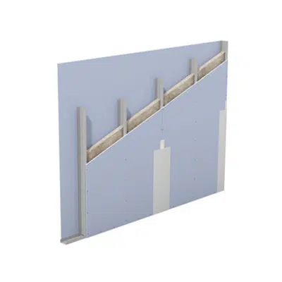 afbeelding voor W111.de – Knauf Metal Stud Partition – Single metal stud frame, single-layer cladding