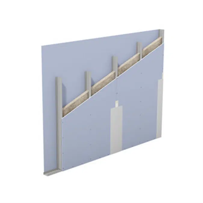 W111.de – Knauf Metal Stud Partition – Single metal stud frame, single-layer cladding