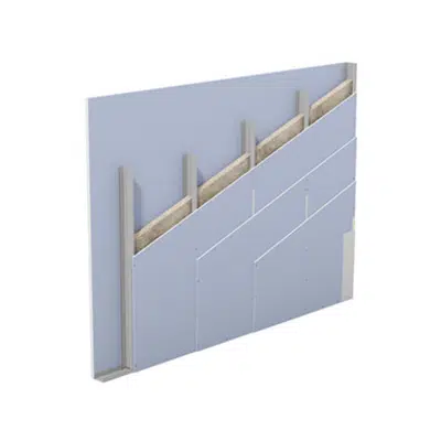 afbeelding voor W113.de – Knauf Metal Stud Partition – Single metal stud frame, triple-layer cladding