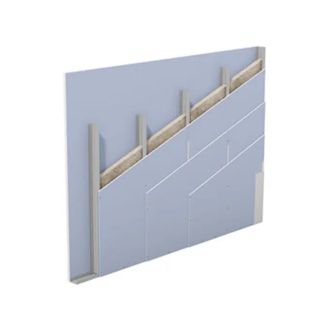 W113.de – Knauf Metal Stud Partition – Single metal stud frame, triple-layer cladding