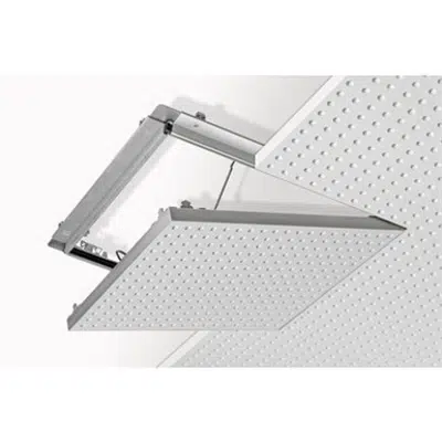 E112C.de Knauf alutop Access panels REVO Apertura Board 12.5 - Access panel for Knauf Cleaneo Acoustic Design Ceiling D127.de without requirements for building physics 이미지