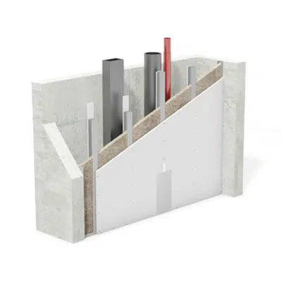 Image for K251.de Knauf Fireboard Installation Shaft Wall – Stud construction with CW double profiles