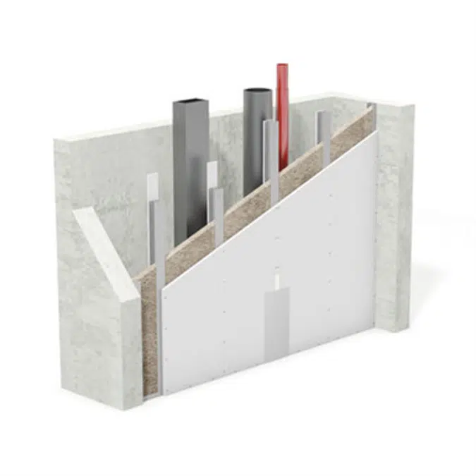 K251.de Knauf Fireboard Installation Shaft Wall – Stud construction with CW double profiles