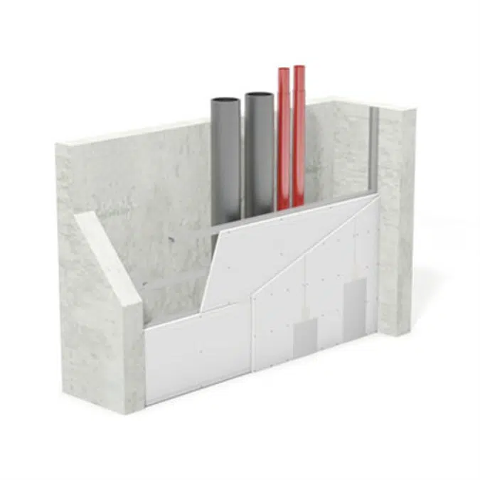 W630.de Knauf Installation Shaft Wall – Stud crossbars with CW profiles