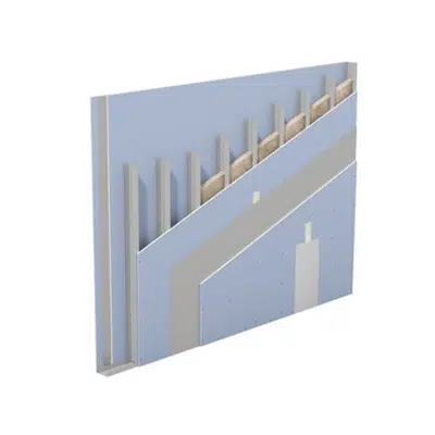 imagem para W131.de - Knauf Fire Wall - Single metal stud frame two or three layer cladding with sheet metal insert