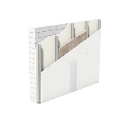 Image for W625.de Knauf Shaft wall with CW-profile, single-layer cladding