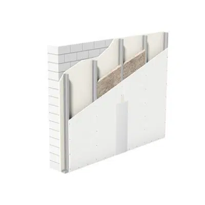 W625.de Knauf Shaft wall with CW-profile, single-layer cladding图像