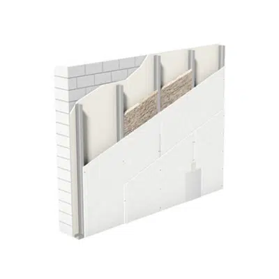 billede til W626.de Knauf Shaft wall with CW-profile, multi-layer cladding