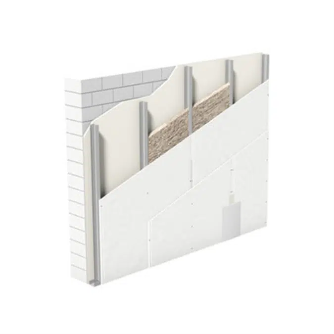 W626.de Knauf Shaft wall with CW-profile, multi-layer cladding