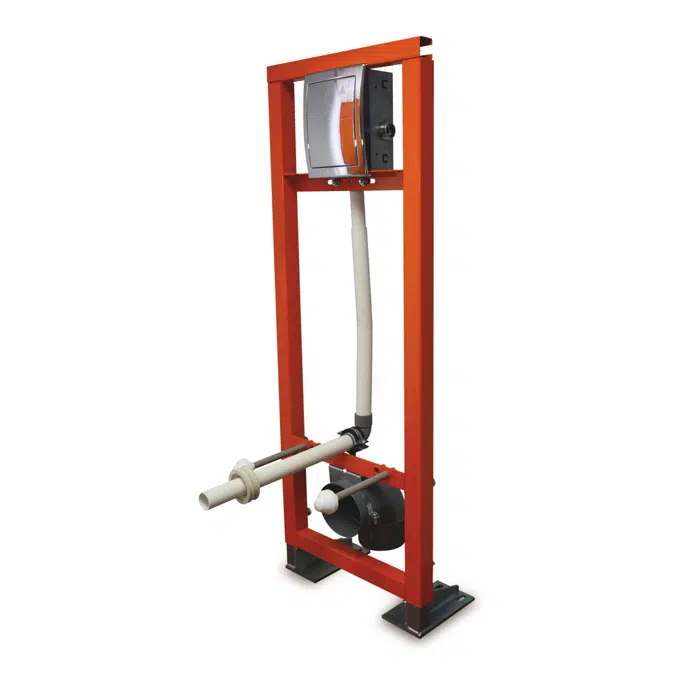 Self-supporting frame support for WC with inox mechanical flush 1000 A