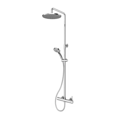 imagen para THEO DARK Columna ducha mezcladora rociador 250 mm ABS y flexo pvc