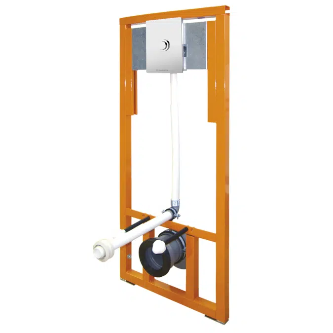 Adjustable frame support for XT IE 2D mechanical flush toilet