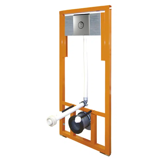 Adjustable frame support for Arte IE mechanical flush toilet