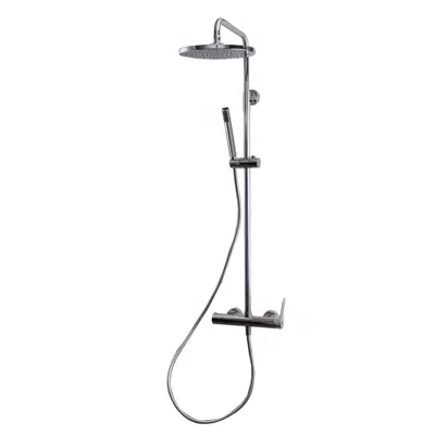 imagen para DALMA Columna ducha mezcladora rociador 200 mm ABS y flexo inox