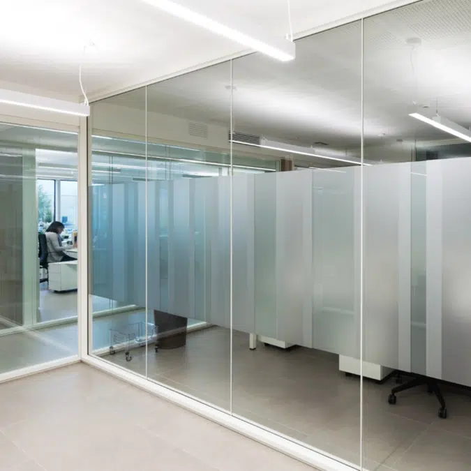 Divilux Metrica D1 single glass partition wall