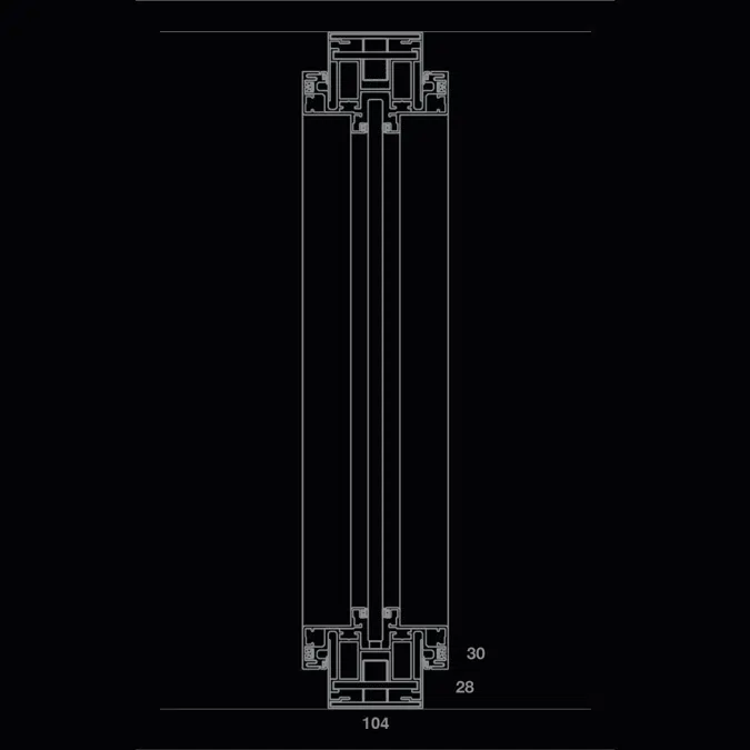 Divilux Metrica D1 single glass partition wall