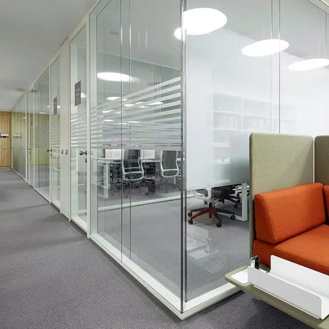 Divilux Metrica D2 double glass partition wall