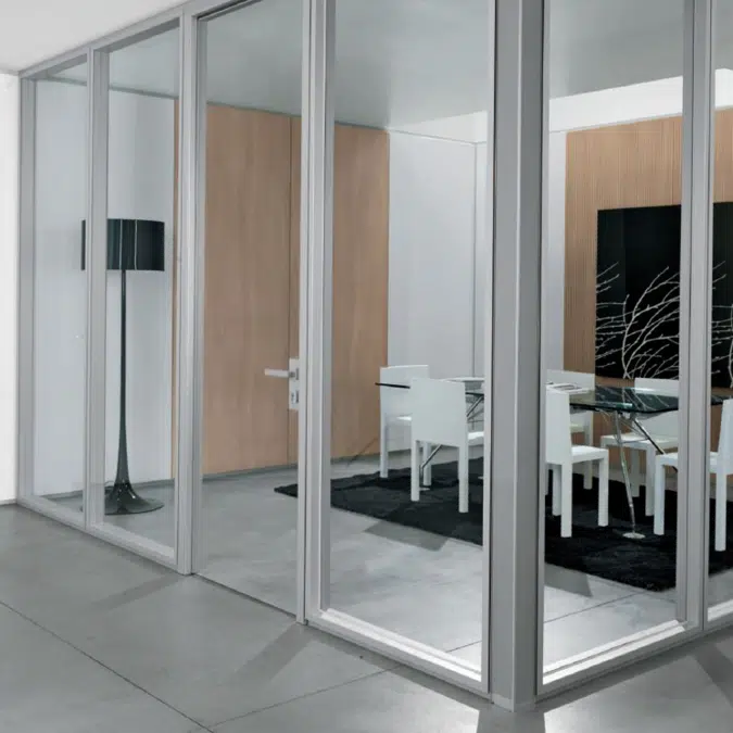 Divilux Metrica R single glass partition wall