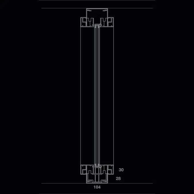 Divilux Metrica R single glass partition wall