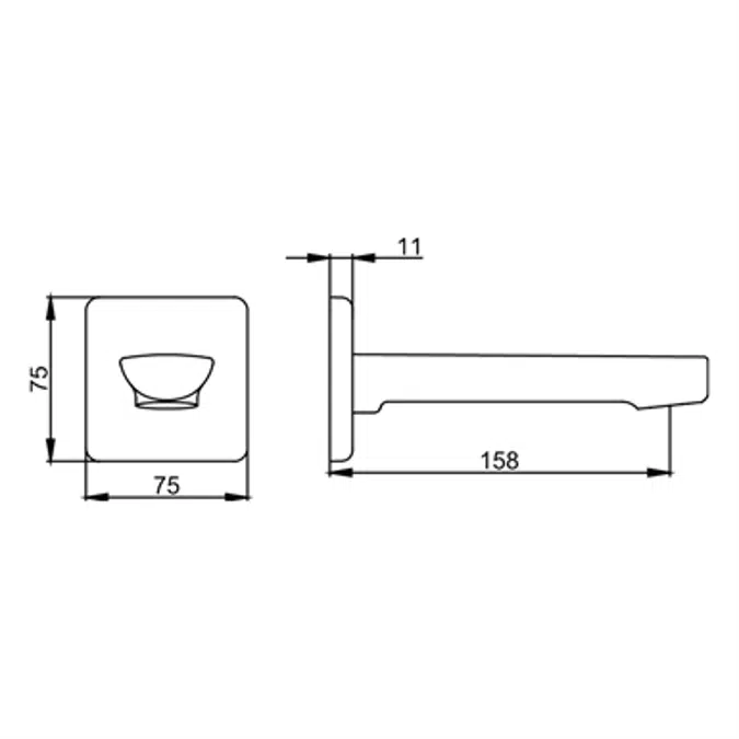 Concealed Bath Mixer Spout Group