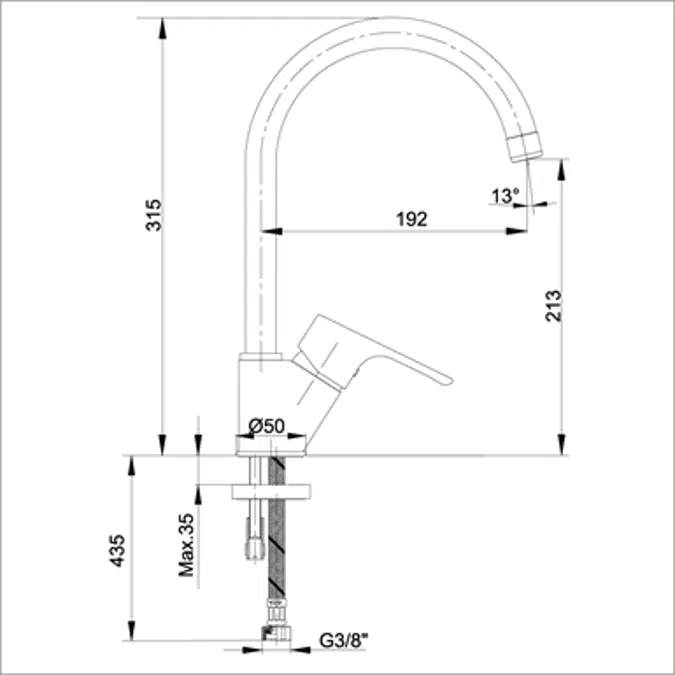 Niobe Kitchen Mixer