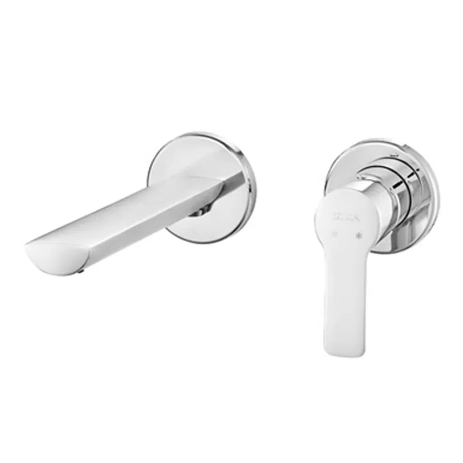 Luna Concealed Basin Mixer Surface Mounted Group - Double Rosette