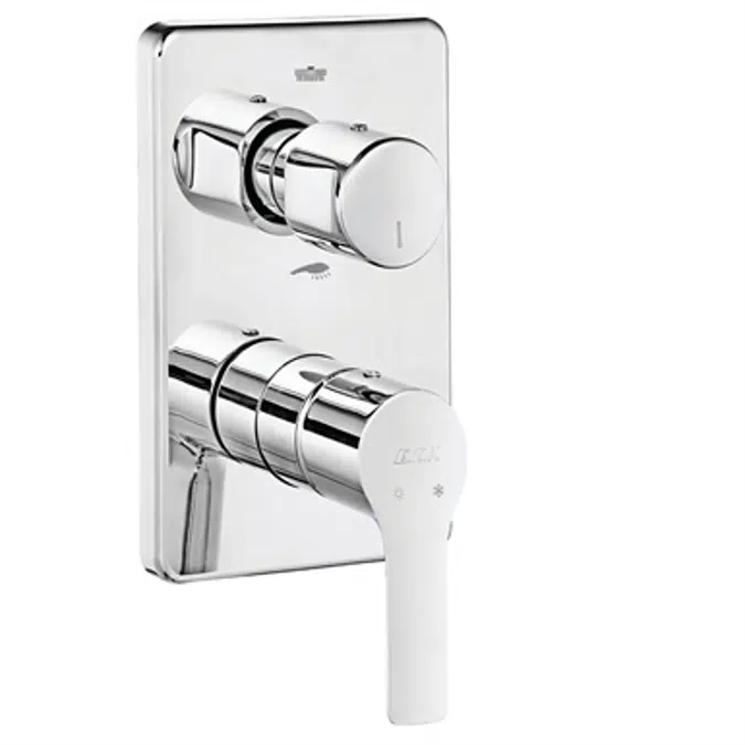 Luna Concealed Bath Mixer Surface Mounted Group