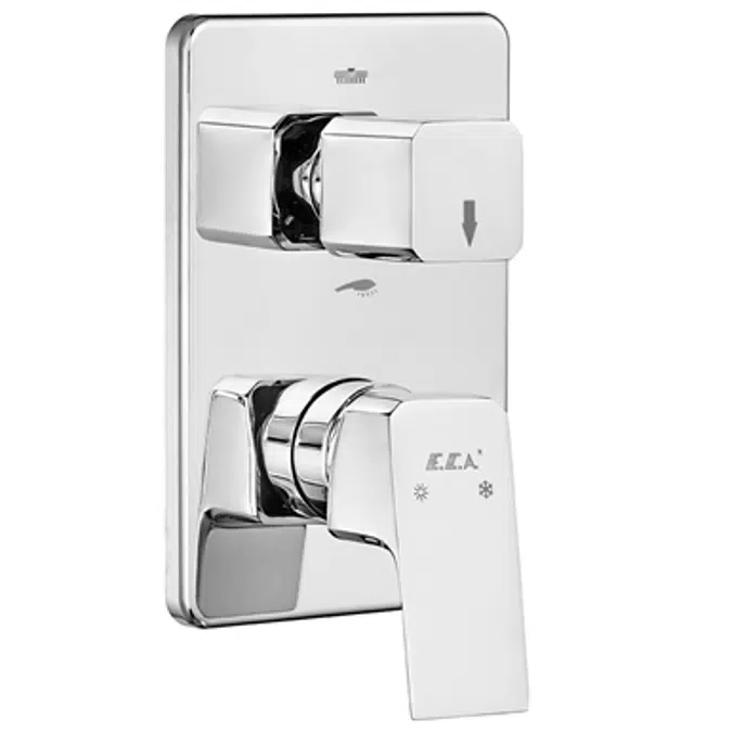 Tiera Concealed Bath Mixer Surface Mounted Group