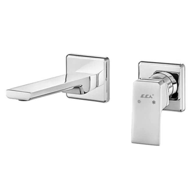 Tiera Concealed Basin Mixer Surface Mounted Group - Double Rosette