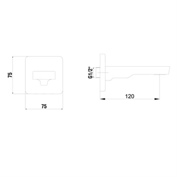 Concealed Bath Mixer Spout Group