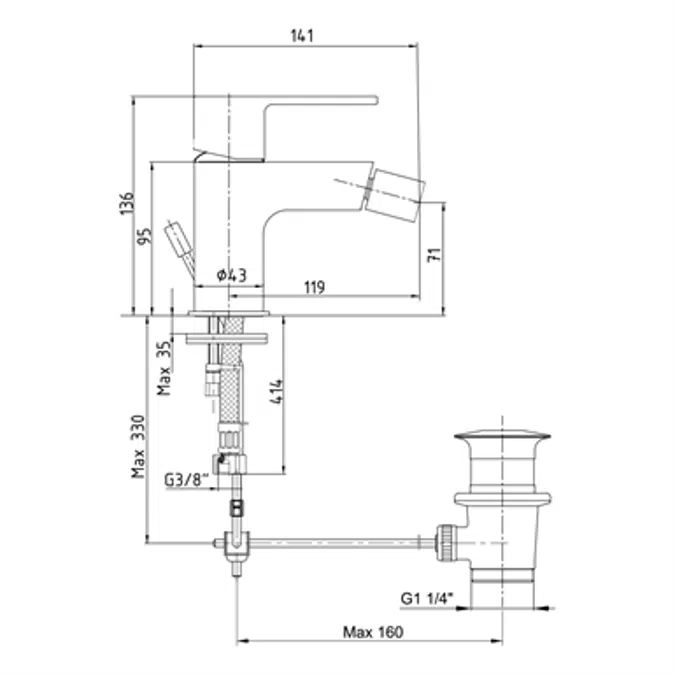 Nita Bidet Mixer