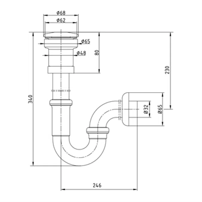 Minimal U-Trap for Basin / Sink