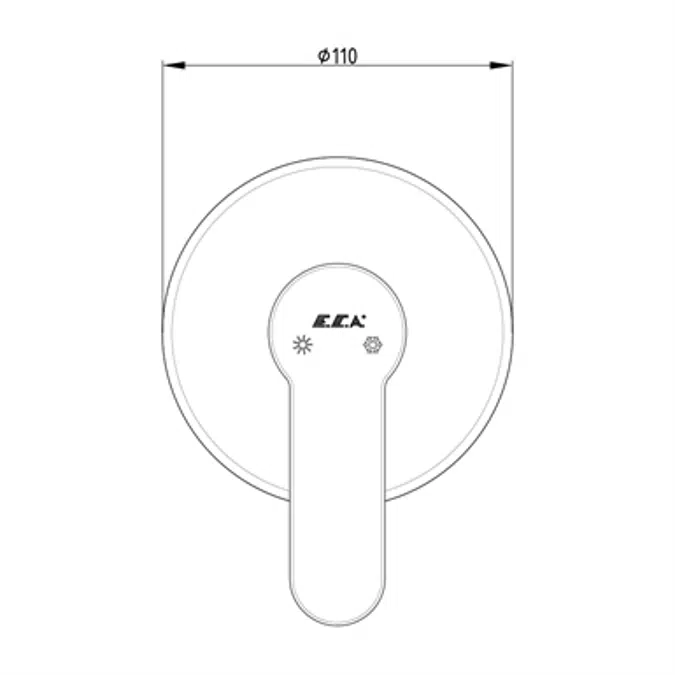 E.C.A. Nita Concealed Shower Mixer Surface Mounted Group