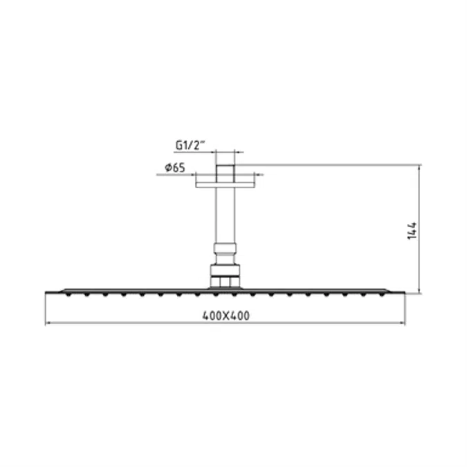 Slim Shower Head - 400x400 mm