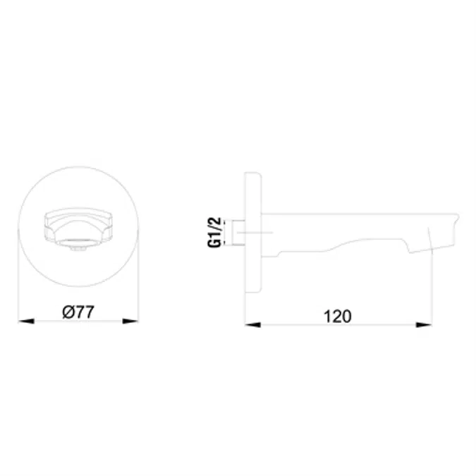 Concealed Bath Mixer Spout Group