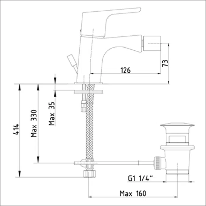 Luna Bidet Mixer