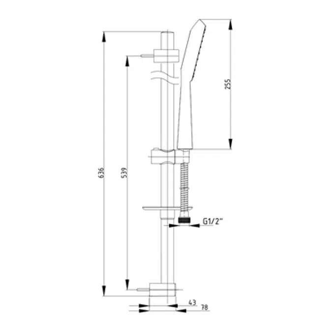 Compact Sliding Rail Hand Shower Set
