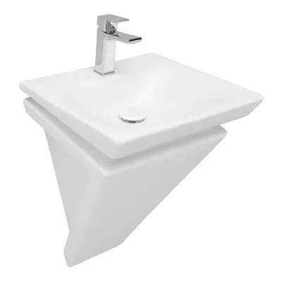 4life Monoblock Wall Hung Washbasin FL37 için görüntü