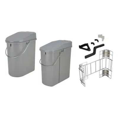 HAFELE Waste Bins Suspending on front panel Two compartment图像
