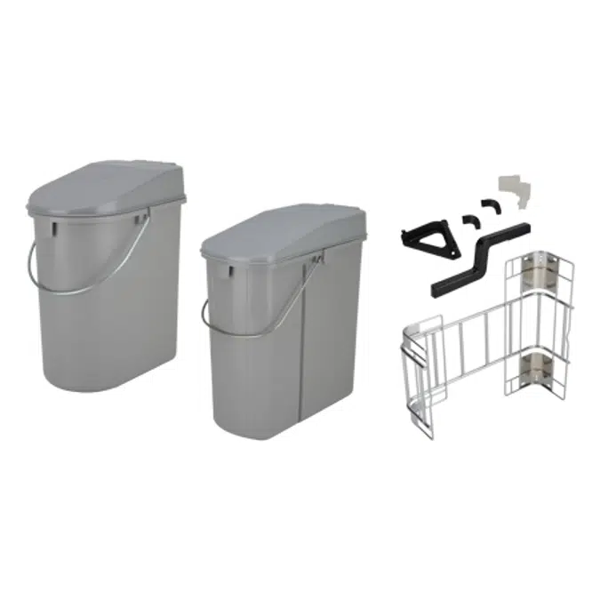 HAFELE Waste Bins Suspending on front panel Two compartment