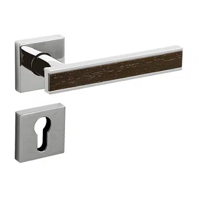 HAFELE Wooden Swing Door Lever Handle PC LEV HDL SET BR.CHR.DAR.WOOD 이미지