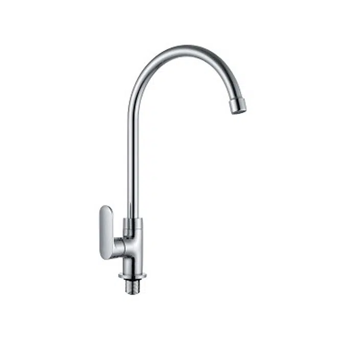 BIM objects - Free download! HAFELE Single lever kitchen tap ELBE 566. ...