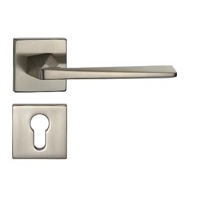 HAFELE Wooden Swing Door Lever Handle PC LEV HDL SET ZI SATIN NIC.901.99.588 이미지
