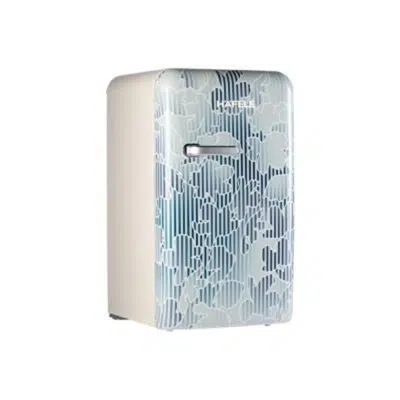 Image for HAFELE Retro Minibar Refrigerator Blue Pattern Cute