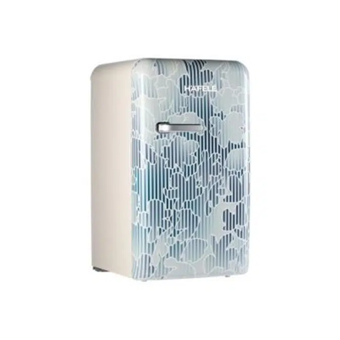 HAFELE Retro Minibar Refrigerator Blue Pattern Cute