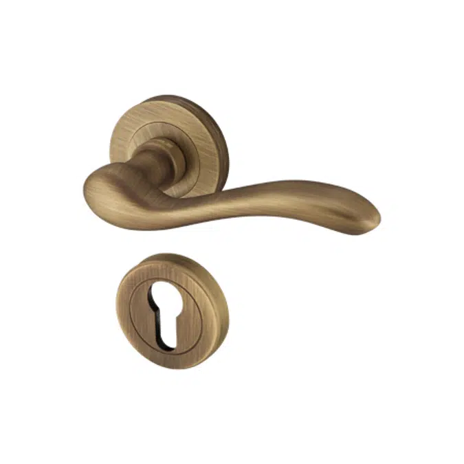 HAFELE Wooden Swing Door Lever Handle PC LEV HDL SET8 BR118x50mm