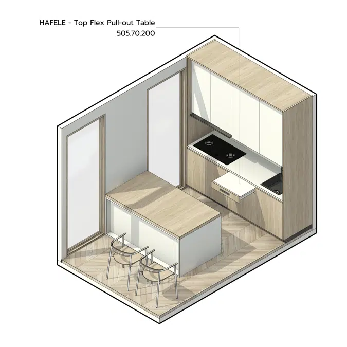 BIM-objektit - ilmainen lataus! Fixible Island Kitchen | BIMobject