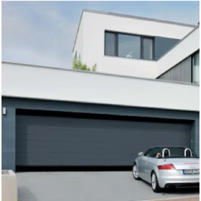 Image pour Hafele automatic garage door LPU42 M-ribbed in Woodgrain